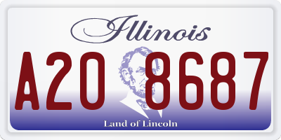 IL license plate A208687