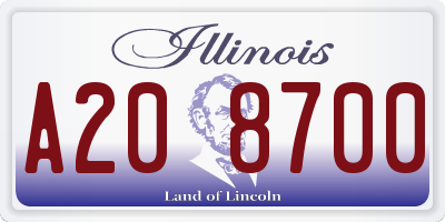 IL license plate A208700