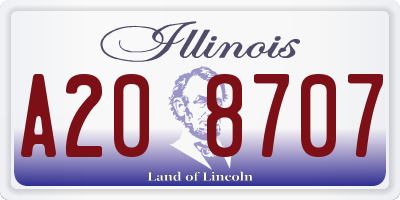IL license plate A208707