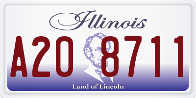 IL license plate A208711