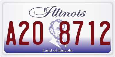 IL license plate A208712