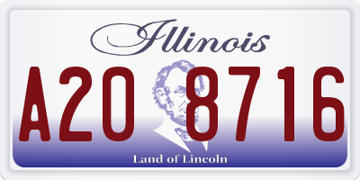 IL license plate A208716