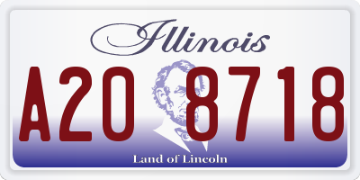 IL license plate A208718