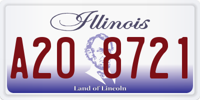 IL license plate A208721