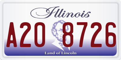 IL license plate A208726