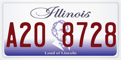 IL license plate A208728