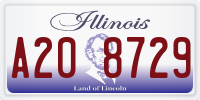 IL license plate A208729