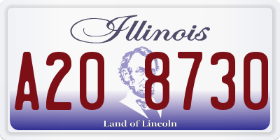 IL license plate A208730