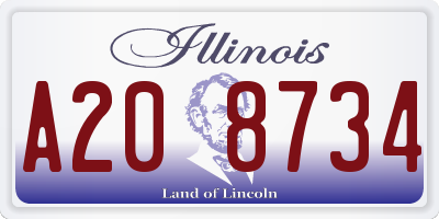 IL license plate A208734