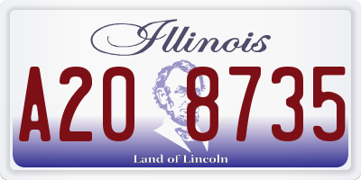 IL license plate A208735