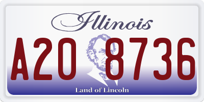 IL license plate A208736
