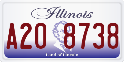IL license plate A208738