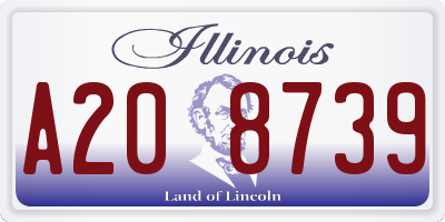 IL license plate A208739