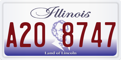 IL license plate A208747