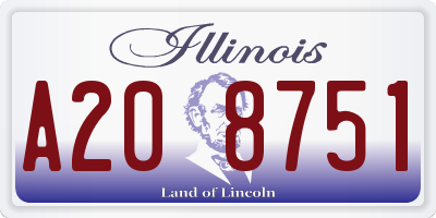 IL license plate A208751