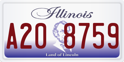 IL license plate A208759