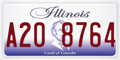 IL license plate A208764
