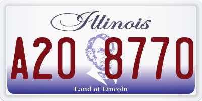 IL license plate A208770
