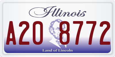 IL license plate A208772