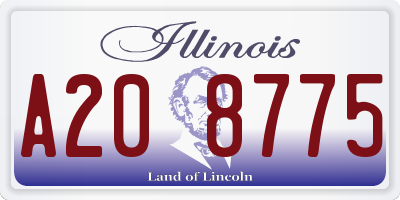 IL license plate A208775