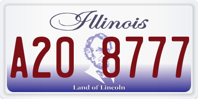 IL license plate A208777