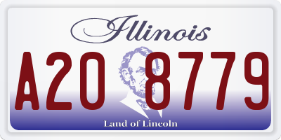 IL license plate A208779