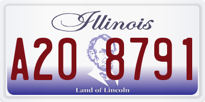 IL license plate A208791