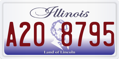 IL license plate A208795