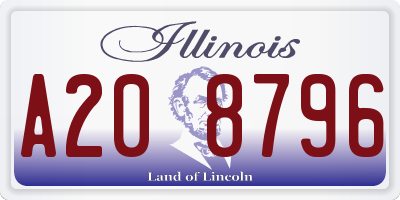IL license plate A208796