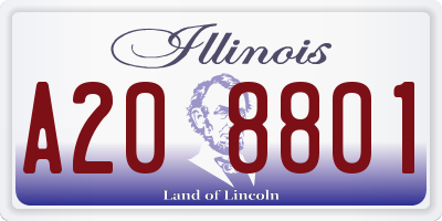 IL license plate A208801