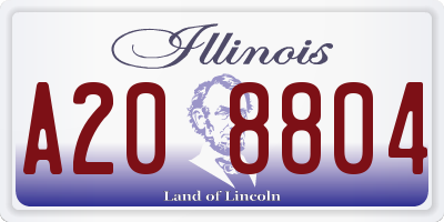 IL license plate A208804