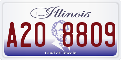 IL license plate A208809