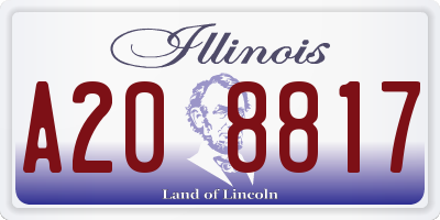 IL license plate A208817