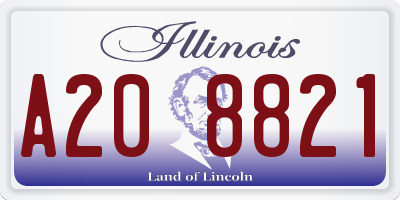 IL license plate A208821
