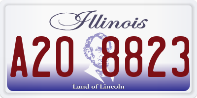 IL license plate A208823