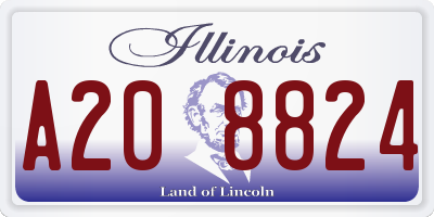IL license plate A208824