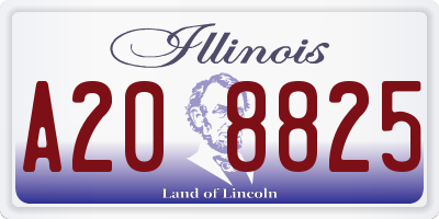 IL license plate A208825
