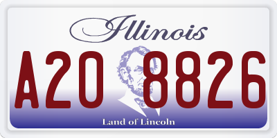IL license plate A208826