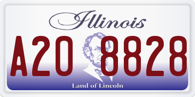 IL license plate A208828