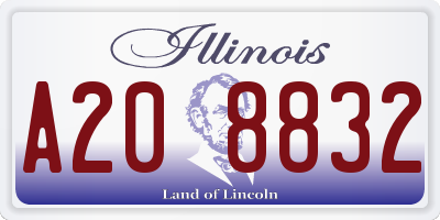 IL license plate A208832