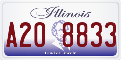 IL license plate A208833