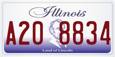 IL license plate A208834