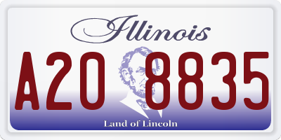 IL license plate A208835