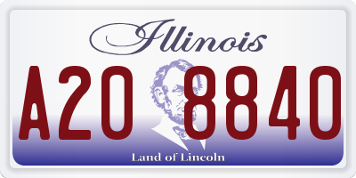 IL license plate A208840