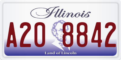 IL license plate A208842