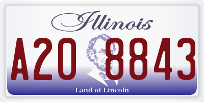 IL license plate A208843