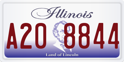 IL license plate A208844