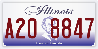 IL license plate A208847