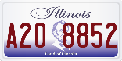 IL license plate A208852