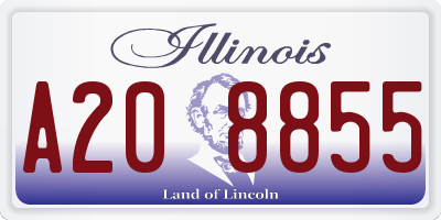 IL license plate A208855